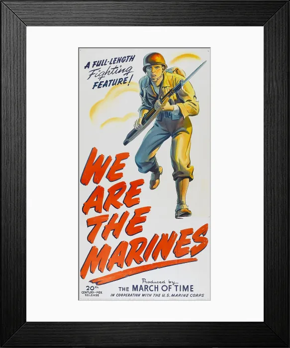 Framed Print : WE ARE THE MARINES, 1942, TM and Copyright 20th Century Fox Film Corp. All rights reserved. / courtesy Everett Collection