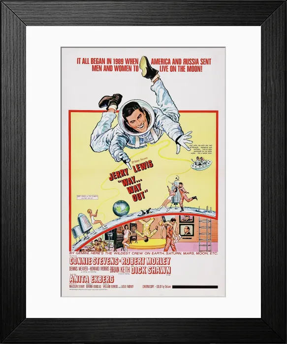 Framed Print : WAY... WAY OUT, US poster art, Jerry Lewis, 1966, TM & Copyright 20th Century Fox Film Corp. All rights reserved / courtesy Everett Collection Framed Print : WAY... WAY OUT, US poster art, Jerry Lewis, 1966, TM & Copyright 20th Century Fox Film Corp. All rights reserved / courtesy Everett Collection