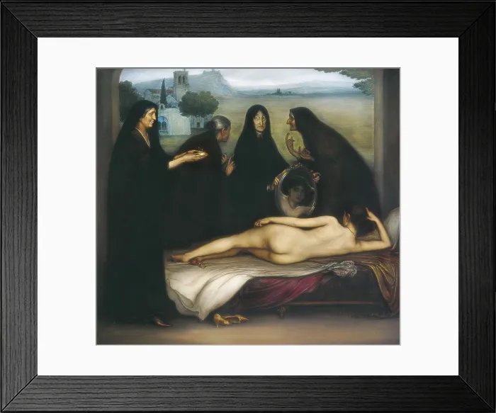 Framed Print : ROMERO DE TORRES, Julio (1880-1930). The Sin. 1913. Painting. SPAIN. Cordoba. Julio Romero de Torres Museum. AISA / Everett Collection**US SALES ONLY**