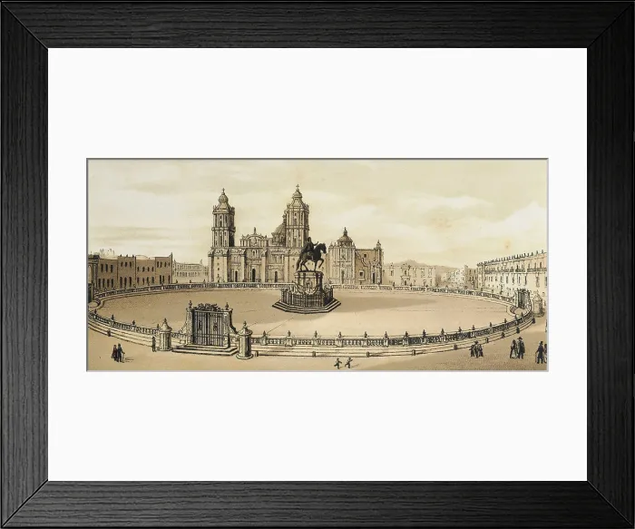 Framed Print : Mexico City (19th c.). Plaza del Zcalo and the cathedral (end of 19th c.). Engraving. MEXICO. Mexico City. Chapultepec Castle. AISA / Everett Collection**US SALES ONLY** Framed Print : Mexico City (19th c.). Plaza del Zcalo and the cathedral (end of 19th c.). Engraving. MEXICO. Mexico City. Chapultepec Castle. AISA / Everett Collection**US SALES ONLY**