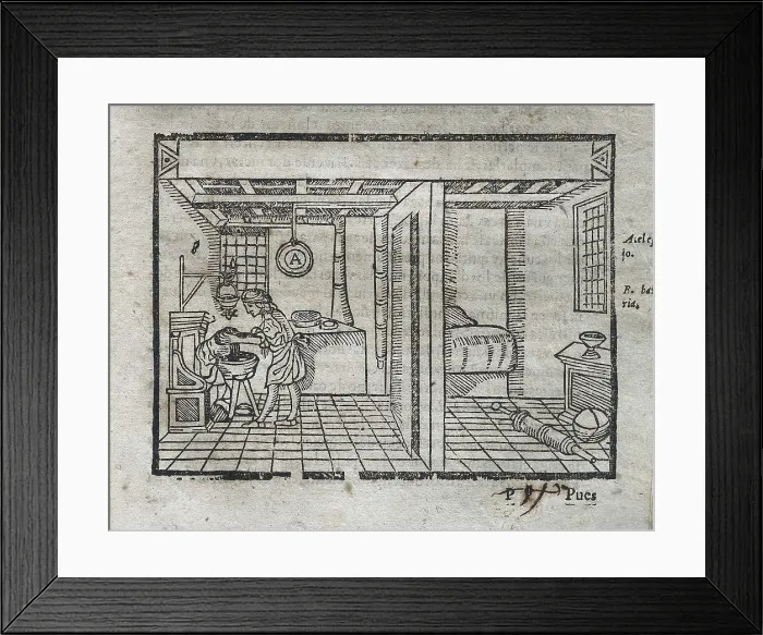 Framed Print : VITRUVIUS, Marcus Vitrubius Pollio (1th century BC). 'De Architectura' (The Ten Books of Architecture), translated into Spanish by Miguel de Urrea