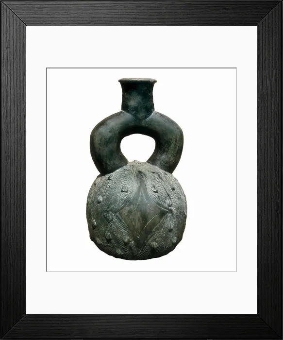 Framed Print : Chavin Vase. 850 BC. Chavn Culture. Ceramics. Proc: PERU. AISA / Everett Collection**US SALES ONLY**