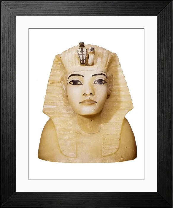 Framed Print : Canopic vase lid with Tutamkhamen's effigy. 1370 - 1352 BC. Egyptian art. New Kingdom. Sculpture in the round. EGYPT. Cairo. Egyptian Museum. Proc: EGYPT. Dayr al-Bahri Framed Print : Canopic vase lid with Tutamkhamen's effigy. 1370 - 1352 BC. Egyptian art. New Kingdom. Sculpture in the round. EGYPT. Cairo. Egyptian Museum. Proc: EGYPT. Dayr al-Bahri
