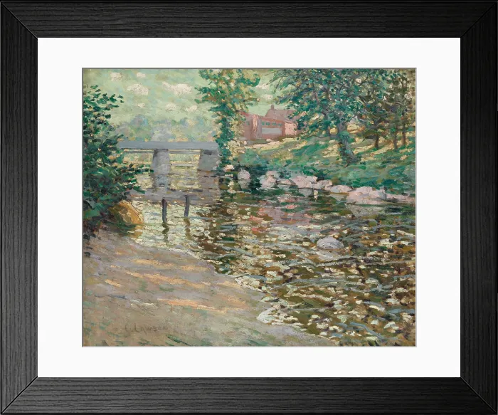 Framed Print : THE BRONX RIVER, by Ernest Lawson, 1910, Canadian-American painting, oil on canvas. The Bronx River flows from Westchester County through NYC's northern borough Framed Print : THE BRONX RIVER, by Ernest Lawson, 1910, Canadian-American painting, oil on canvas. The Bronx River flows from Westchester County through NYC's northern borough