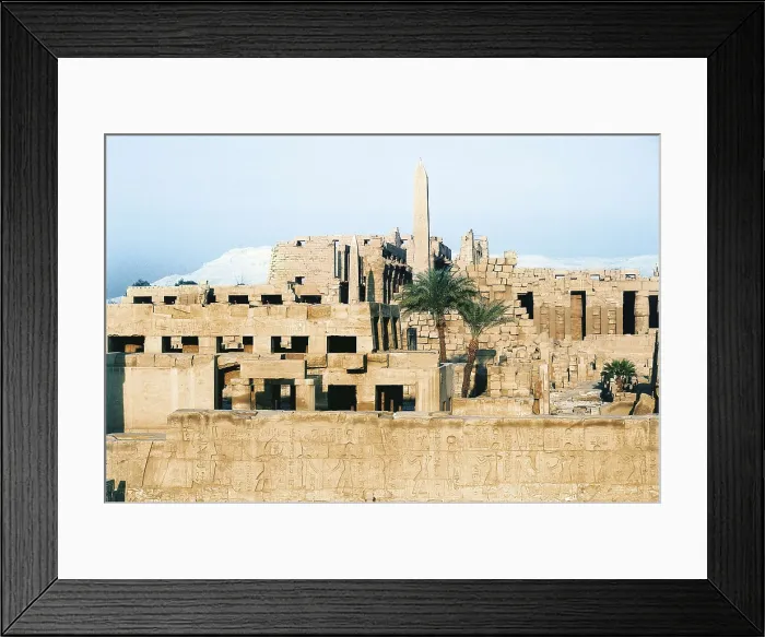 Framed Print : Great Temple of Amon-Re. 16th-4th c. BC. EGYPT. QUENA. Karnak. Thebes. Temple of Amon - Ra. Egyptian art. New Kingdom. Architecture. AISA / Everett Collection**US SALES ONLY**