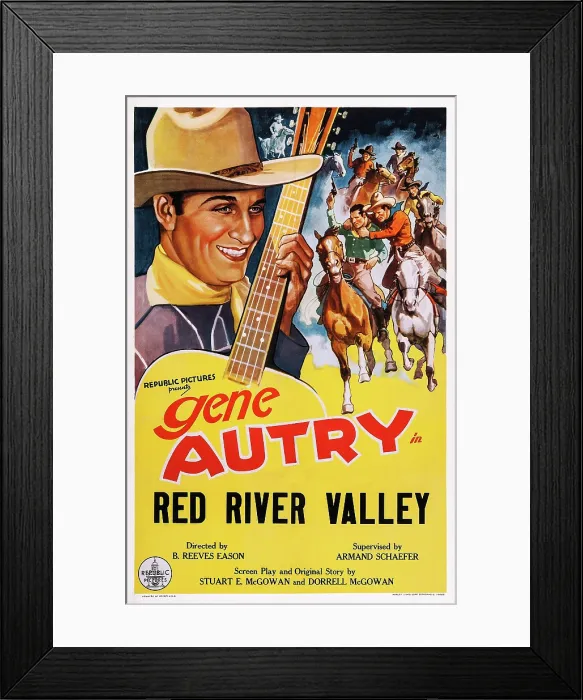 Framed Print : RED RIVER VALLEY, US poster, Gene Autry, 1936