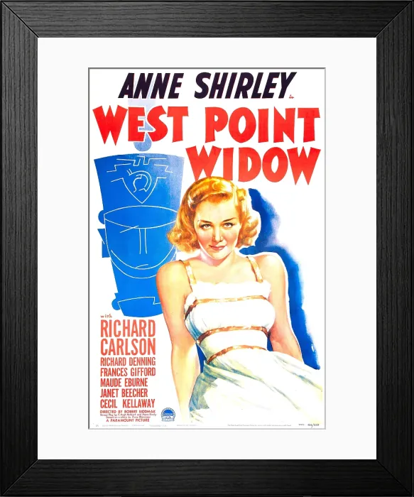 Framed Print : WEST POINT WIDOW, US poster, Anne Shirley, 1941