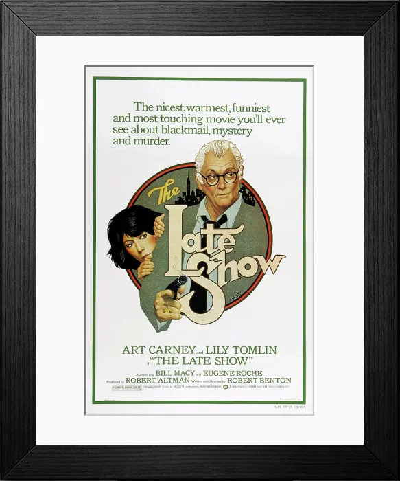 Framed Print : THE LATE SHOW, US poster art, from left: Lily Tomlin, Art Carney, 1977 Framed Print : THE LATE SHOW, US poster art, from left: Lily Tomlin, Art Carney, 1977