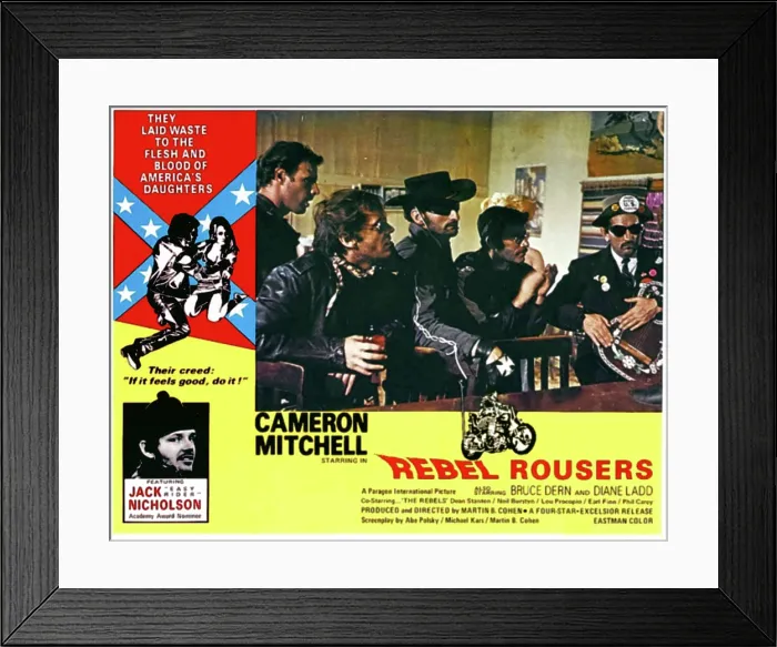 Framed Print : REBEL ROUSERS, (large inset):Bruce Dern (left), 1970 Framed Print : REBEL ROUSERS, (large inset):Bruce Dern (left), 1970