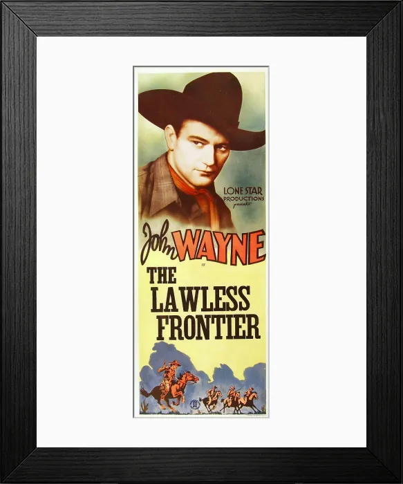 Framed Print : THE LAWLESS FRONTIER, top: John Wayne, 1934