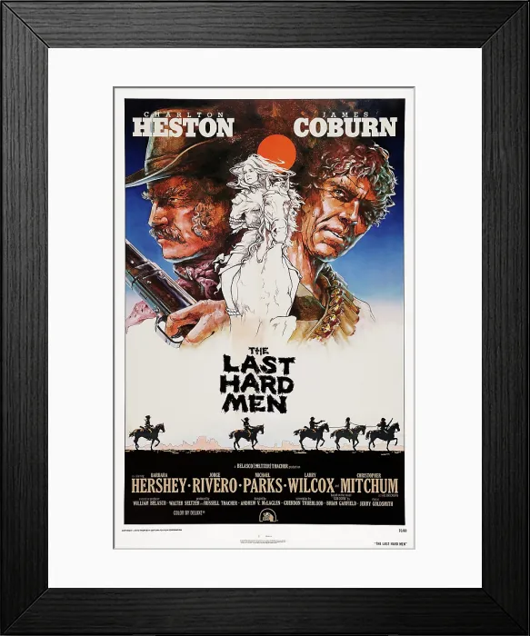 Framed Print : THE LAST HARD MEN, US poster art, from left: Charlton Heston, James Coburn, 1976, TM and Copyright 20th Century Fox Film Corp. All rights reserved. / courtesy Everett Collection Framed Print : THE LAST HARD MEN, US poster art, from left: Charlton Heston, James Coburn, 1976, TM and Copyright 20th Century Fox Film Corp. All rights reserved. / courtesy Everett Collection