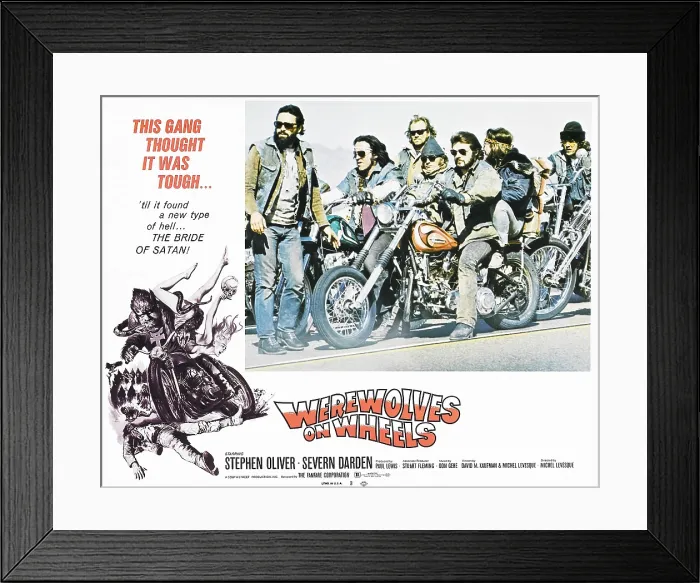 Framed Print : WEREWOLVES ON WHEELS, Stephen Oliver (standing), 1971