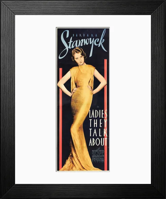 Framed Print : LADIES THEY TALK ABOUT, Barbara Stanwyck, 1933 Framed Print : LADIES THEY TALK ABOUT, Barbara Stanwyck, 1933
