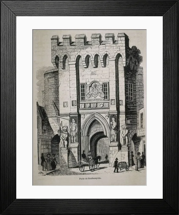 Framed Print : Southampton. Northern Gate. Engraving. AISA / Everett Collection**US SALES ONLY** Framed Print : Southampton. Northern Gate. Engraving. AISA / Everett Collection**US SALES ONLY**