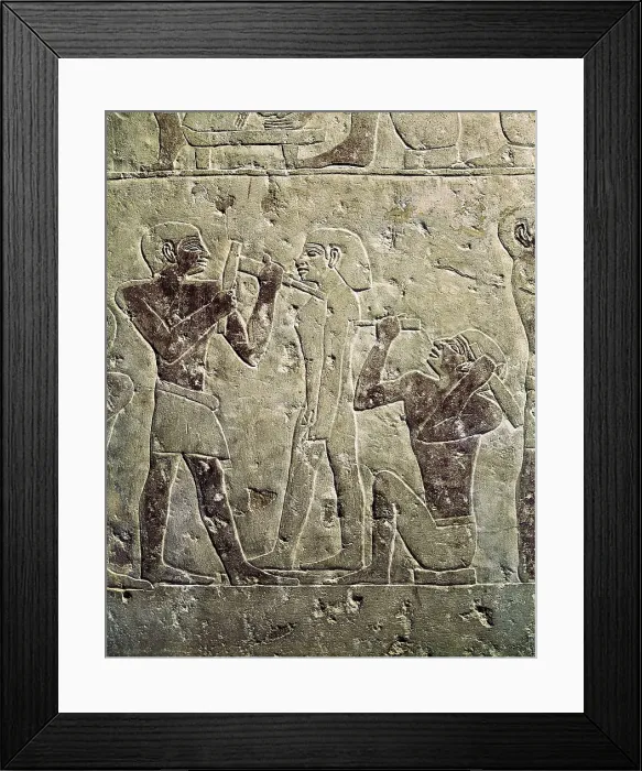 Framed Print : Relief depicting two sculptors carving a statue. 2325 BC. Egyptian art. Old Kingdom. Relief on rock. EGYPT. Cairo. Egyptian Museum. Proc: EGYPT. Saqqara. Mastaba of Kaemrehu Framed Print : Relief depicting two sculptors carving a statue. 2325 BC. Egyptian art. Old Kingdom. Relief on rock. EGYPT. Cairo. Egyptian Museum. Proc: EGYPT. Saqqara. Mastaba of Kaemrehu
