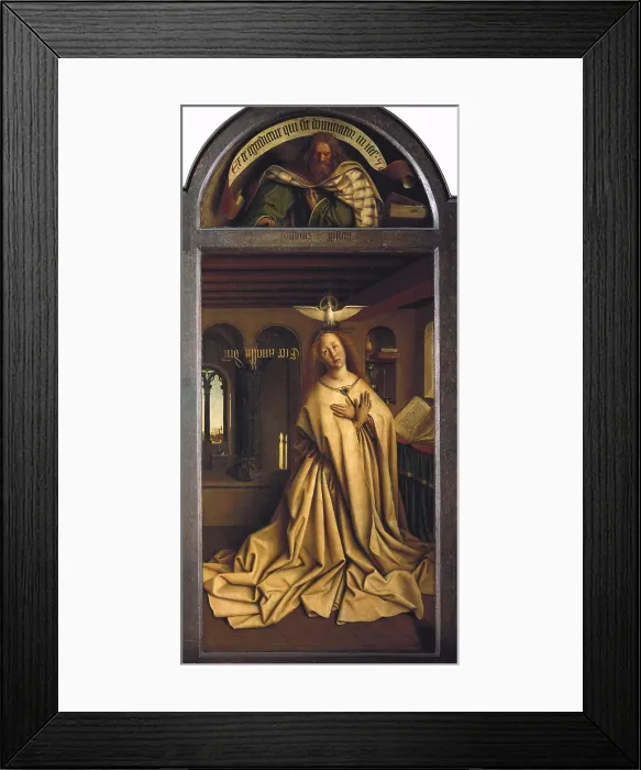 Framed Print : EYCK, Jan van (1390-1441); EYCK, Hubert van (1370-1426). The Ghent Altarpiece or Adoration of the Mystic Lamb. 1425-1432. BELGIUM. Ghent. Saint Bavo Cathedral