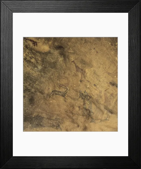 Framed Print : Phallic dance. Mesolithic art. Cave. SPAIN. Barcelona. Archaeology Museum of Catalonia. Proc: SPAIN. El Cogul. Cova dels Moros. AISA / Everett Collection**US SALES ONLY**