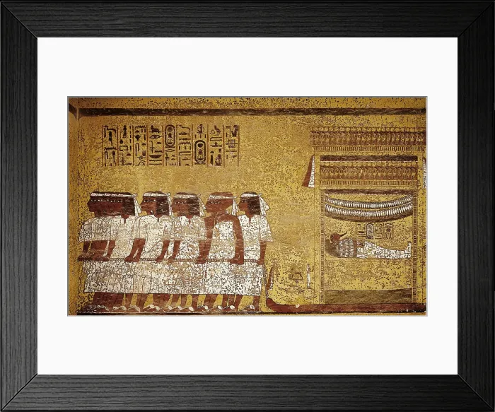 Framed Print : Tomb of Tutankhamun. s.XIV BC. EGYPT. Dayr al-Bahri. Valley of the Kings. Tomb of Tutankhamun. Pharaoh's funerals. Egyptian art. New Kingdom. Painting Framed Print : Tomb of Tutankhamun. s.XIV BC. EGYPT. Dayr al-Bahri. Valley of the Kings. Tomb of Tutankhamun. Pharaoh's funerals. Egyptian art. New Kingdom. Painting