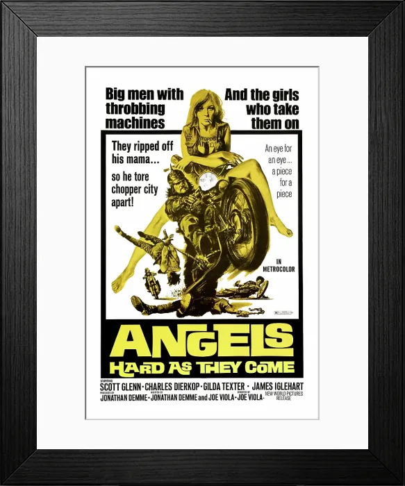Framed Print : ANGELS HARD AS THEY COME, (poster art), 1971
