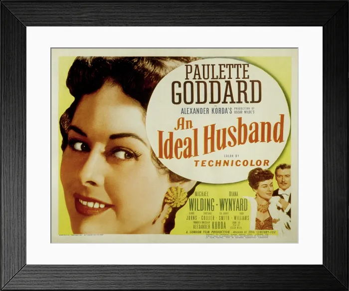 Framed Print : AN IDEAL HUSBAND, Paulette Goddard, Michael Wilding, 1947