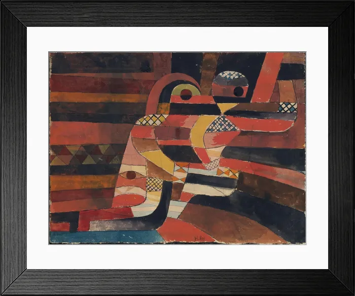 Framed Print : LOVERS, by Paul Klee, 1920, Swiss drawing, gouache and graphite on paper. Cubist abstraction of lovers on a patterned ground (BSLOC_2017_7_29) Framed Print : LOVERS, by Paul Klee, 1920, Swiss drawing, gouache and graphite on paper. Cubist abstraction of lovers on a patterned ground (BSLOC_2017_7_29)