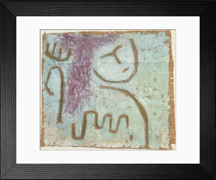 Framed Print : LITTLE HOPE, by Paul Klee, 1938, Swiss painting, plaster and watercolor on burlap