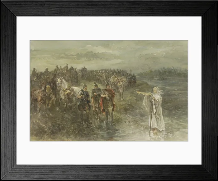 Framed Print : The Roman General Drusus the Germanic and Diviner, by Charles Rochussen, 1890, Dutch watercolor painting