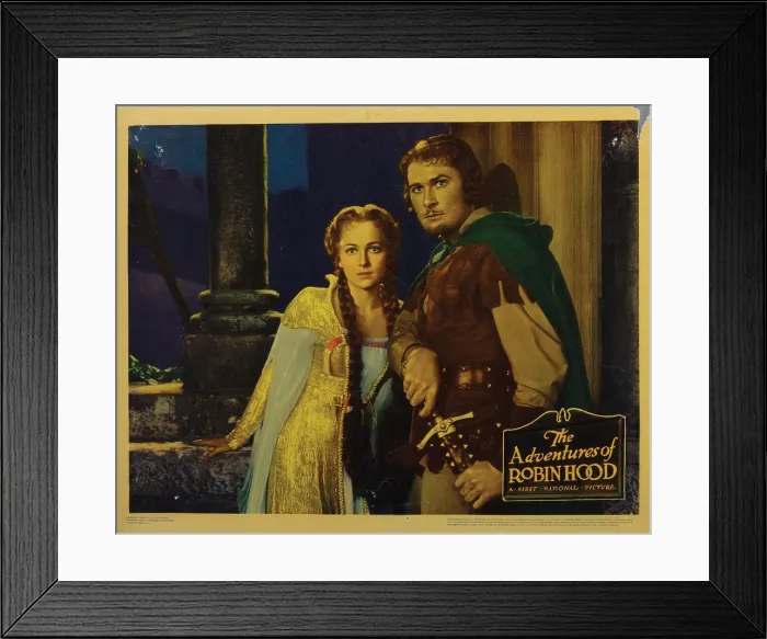 Framed Print : THE ADVENTURES OF ROBIN HOOD, Olivia de Havilland, Errol Flynn, 1938 Framed Print : THE ADVENTURES OF ROBIN HOOD, Olivia de Havilland, Errol Flynn, 1938
