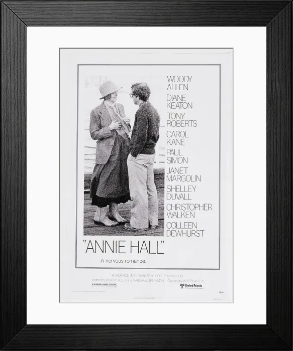 Framed Print : ANNIE HALL, US poster art, from left: Diane Keaton, Woody Allen, 1977