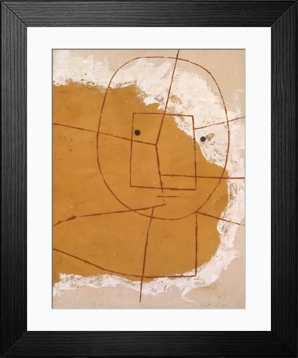 Framed Print : ONE WHO UNDERSTANDS, by Paul Klee, 1934, Swiss painting, oil on canvas