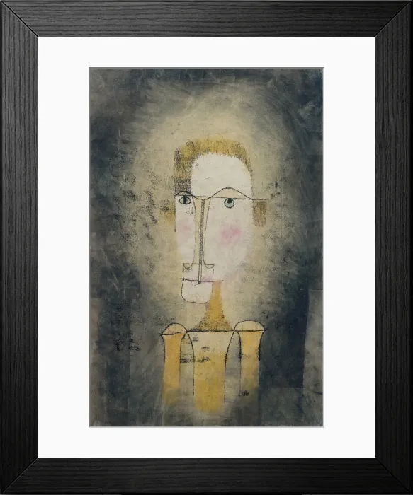 Framed Print : PORTRAIT OF A YELLOW MAN, by Paul Klee, 1921, Swiss drawing, watercolor, and ink on paper. Line drawing and watercolor create a whimsically abstracted human (BSLOC_2017_7_20) Framed Print : PORTRAIT OF A YELLOW MAN, by Paul Klee, 1921, Swiss drawing, watercolor, and ink on paper. Line drawing and watercolor create a whimsically abstracted human (BSLOC_2017_7_20)