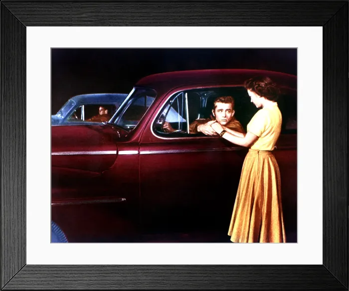Framed Print : REBEL WITHOUT A CAUSE, from left: Corey Allen, James Dean, Natalie Wood, 1955 Framed Print : REBEL WITHOUT A CAUSE, from left: Corey Allen, James Dean, Natalie Wood, 1955
