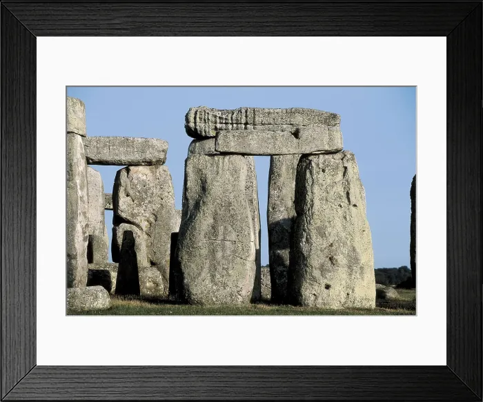 Framed Print : Stonehenge. UNITED KINGDOM. ENGLAND. SOUTH WEST ENGLAND. Amesbury. Stonehenge. Neolithic and Bronze Age megalithic monument (c. 1700-1300 BC). Bronze Age. ; Neolithic art