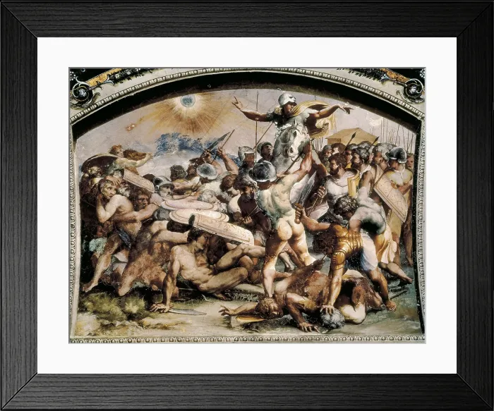 Framed Print : Raphael (1483-1520). Logge. Joshua Stopping the Sun. 1518-1519. VATICAN CITY. Vatican Palaces. Renaissance art. Cinquecento. Fresco. AISA / Everett Collection**US SALES ONLY**