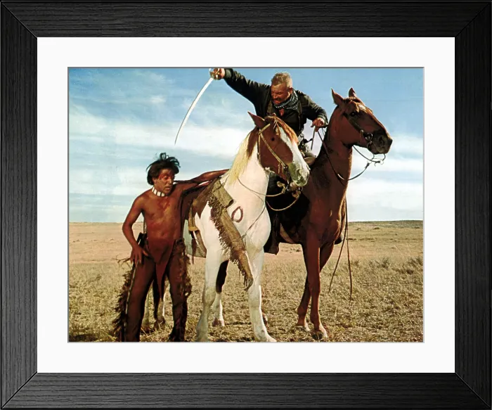 Framed Print : LITTLE BIG MAN, Dustin Hoffman (left), 1970