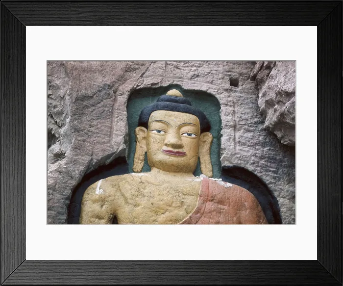 Framed Print : CHINA. Great Buddha of multicoloured stone. Tibetan art. AISA / Everett Collection**US SALES ONLY** Framed Print : CHINA. Great Buddha of multicoloured stone. Tibetan art. AISA / Everett Collection**US SALES ONLY**
