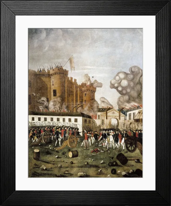 Framed Print : French Revolution (1789). The Storming of the Bastille (July 14). Oil on canvas. FRANCE. Paris. Muse Carnavalet (Carnavalet Museum). AISA / Everett Collection**US SALES ONLY** Framed Print : French Revolution (1789). The Storming of the Bastille (July 14). Oil on canvas. FRANCE. Paris. Muse Carnavalet (Carnavalet Museum). AISA / Everett Collection**US SALES ONLY**