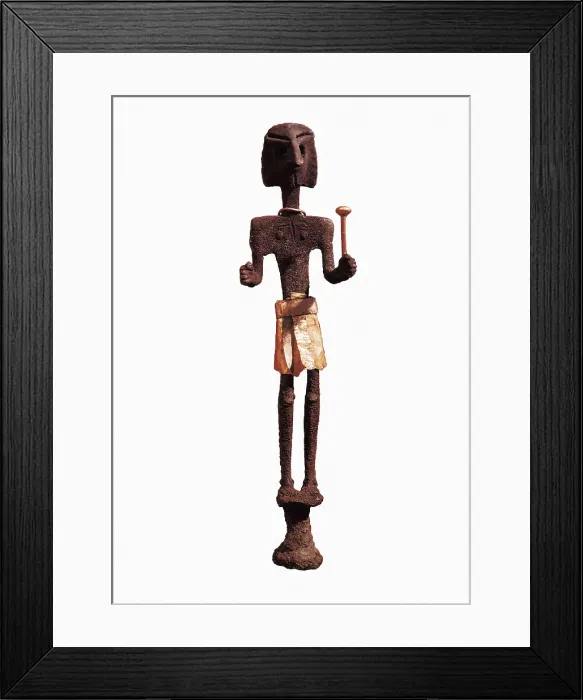 Framed Print : Figurine (2nd c. BC). Sculpture on bronze. SYRIA. Aleppo. Archaeological Museum. Proc: SYRIA. Ras Shamra. Ugarit. AISA / Everett Collection**US SALES ONLY**