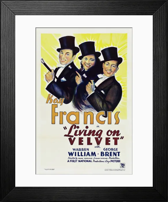 Framed Print : LIVING ON VELVET, from left: George Brent, Kay Francis, Warren William, 1935 Framed Print : LIVING ON VELVET, from left: George Brent, Kay Francis, Warren William, 1935