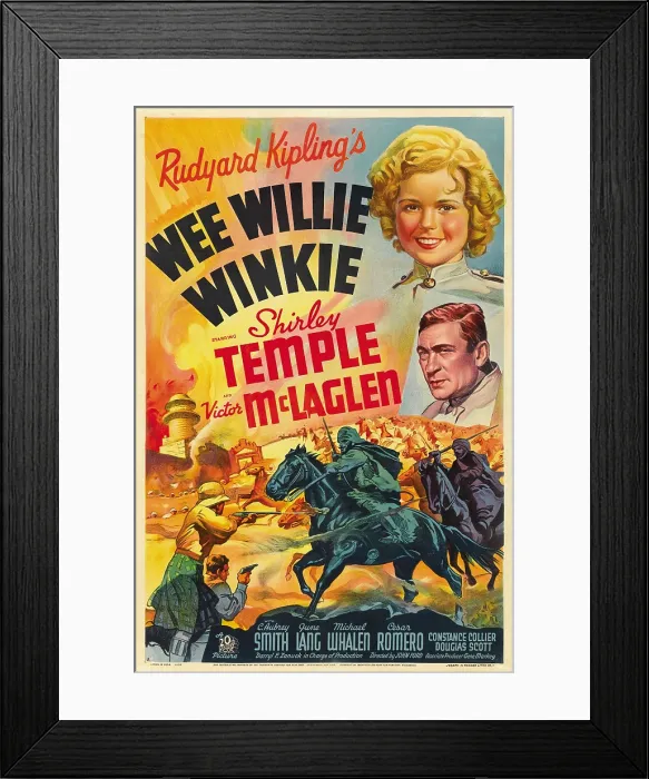 Framed Print : WEE WILLIE WINKIE, right from top: Shirley Temple, Victor McLaglen, 1937, TM and Copyright 20th Century Fox Film Corp. All rights reserved. / courtesy Everett Collection Framed Print : WEE WILLIE WINKIE, right from top: Shirley Temple, Victor McLaglen, 1937, TM and Copyright 20th Century Fox Film Corp. All rights reserved. / courtesy Everett Collection