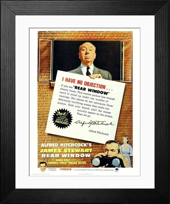 Framed Print : REAR WINDOW, Alfred Hitchcock, James Stewart, Grace Kelly, 1954 Framed Print : REAR WINDOW, Alfred Hitchcock, James Stewart, Grace Kelly, 1954
