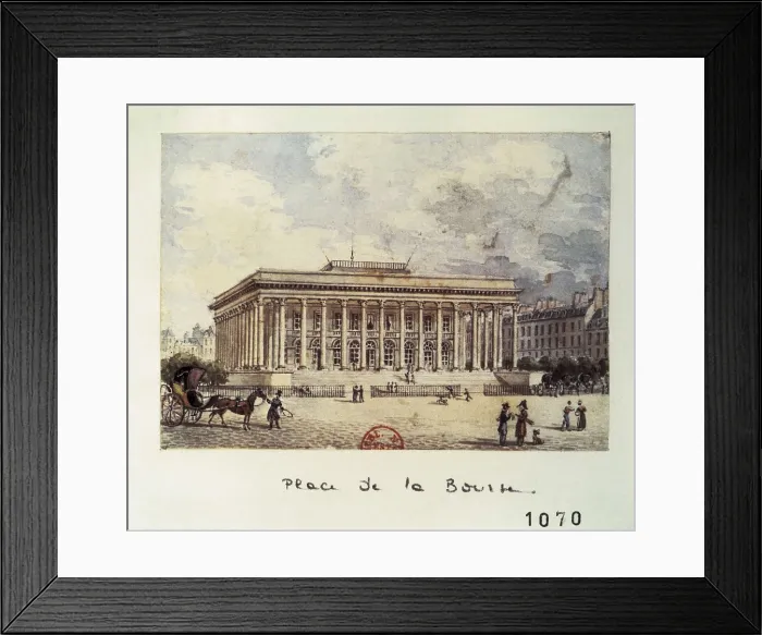 Framed Print : Paris. Stock Exchange Square, 19th c. Engraving. FRANCE. Paris. National Library. AISA / Everett Collection**US SALES ONLY**