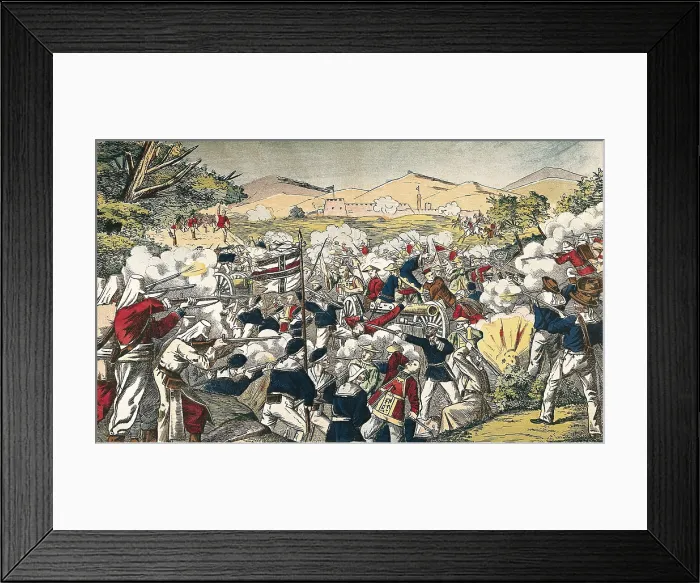 Framed Print : China. The Boxer Rebellion. Battle of Tientsin (June 1900). Etching. ITALY. Milan