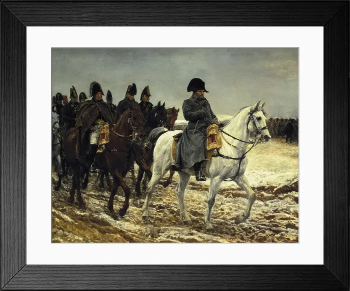 Framed Print : MEISSONIER, Ernest (1815-1891). Napoleon on Campaign in France, 1814. 1864. Central detail Framed Print : MEISSONIER, Ernest (1815-1891). Napoleon on Campaign in France, 1814. 1864. Central detail