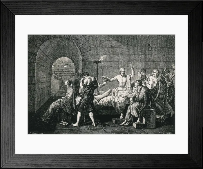Framed Print : SOCRATES (470-399 BC). Socrates death. Engraving. AISA / Everett Collection**US SALES ONLY**