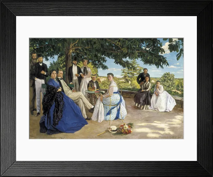 Framed Print : AISA / Everett Collection BAZILLE, Jean-Frdric (1841-1870). Family reunion. 1867