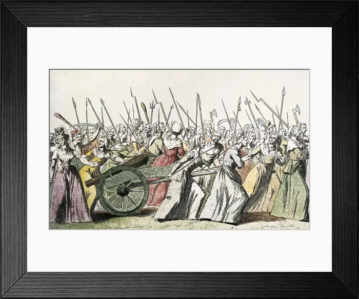 Framed Print : French Revolution (1789). The Women's March upon Versailles (October 5). Engraving. FRANCE. Paris. Muse Carnavalet (Carnavalet Museum)