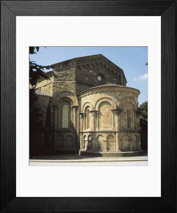 Framed Print : Church of Sant Joan de les Abadesses. 1st half 12th c.; Church of Sant Esteve de Tavrnoles. 1083. SPAIN. CATALONIA. GERONA. Sant Joan de les Abadesses. Apse. Romanesque art Framed Print : Church of Sant Joan de les Abadesses. 1st half 12th c.; Church of Sant Esteve de Tavrnoles. 1083. SPAIN. CATALONIA. GERONA. Sant Joan de les Abadesses. Apse. Romanesque art