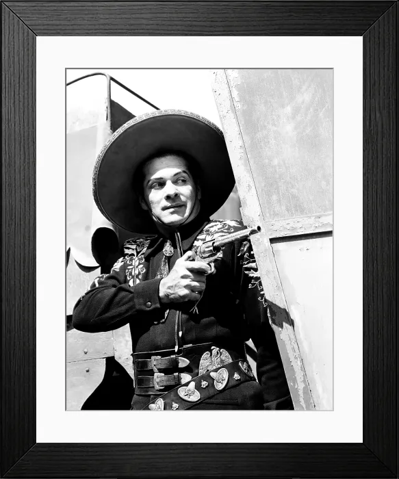Framed Print : Duncan Renaldo, who played The Cisco Kid in 8 films (1945-50) and on TV (1950-56)
