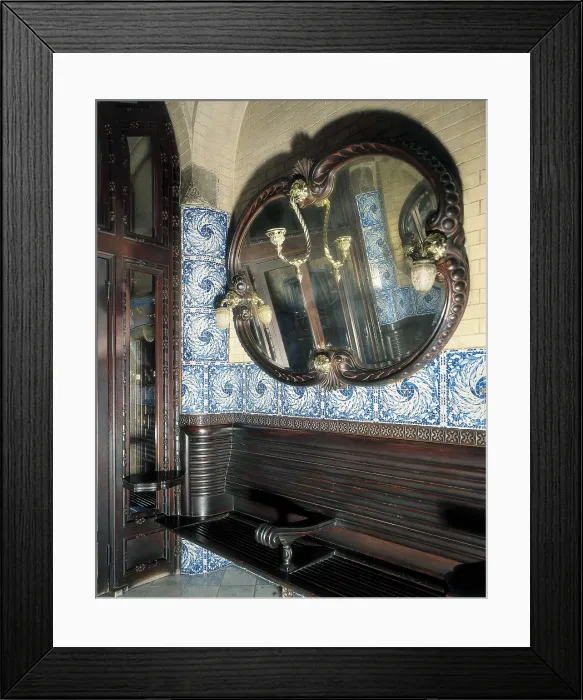 Framed Print : GAUDI i CORNET, Antoni (1852-1926). Calvet House. SPAIN. Barcelona. Calvet House. Entrance hall. Modernism. Furniture; Architecture. AISA / Everett Collection**US SALES ONLY**